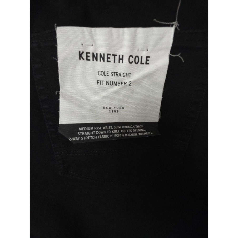Kenneth Cole Mens Straight Fit Number 2 Jeans Black 36x32 Stretch NWT - Picture 9 of 11